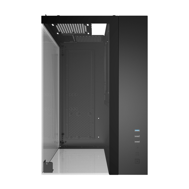 Darkflash TH285M Micro-ATX počítačová skriňa s tvrdeným sklom, čierna