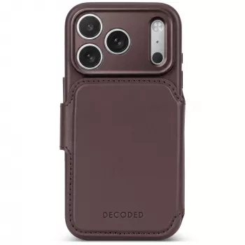 Decoded Leather odnímateľná peňaženka – kožené puzdro pre iPhone 18 Pro / 17 Pro, kompatibilné s MagSafe (chocolat brown)
