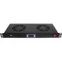 Getfort 1U rackový ventilátorový panel s 2 ventilátormi a termostatom (GF-FAN2TR)