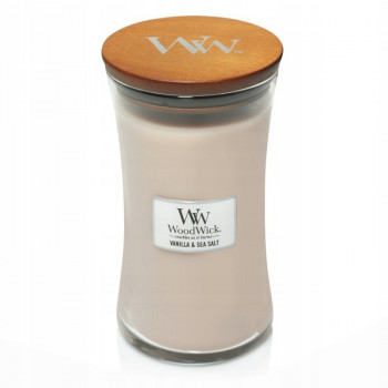 WoodWick Vanilla & Sea Salt Eliptická sviečka, 453,6 g