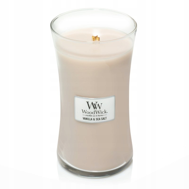 WoodWick Vanilla & Sea Salt Eliptická sviečka, 453,6 g