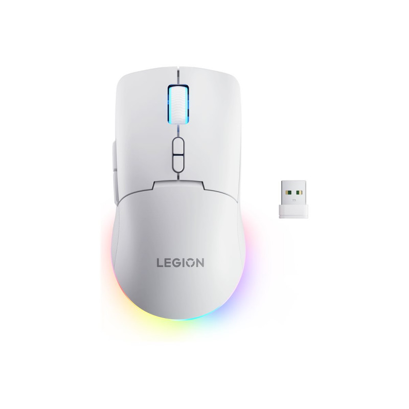 Lenovo Legion M220 RGB bezdrôtová herná myš, 2,4 GHz / Bluetooth / káblová, ľadová biela (GY51V60437)