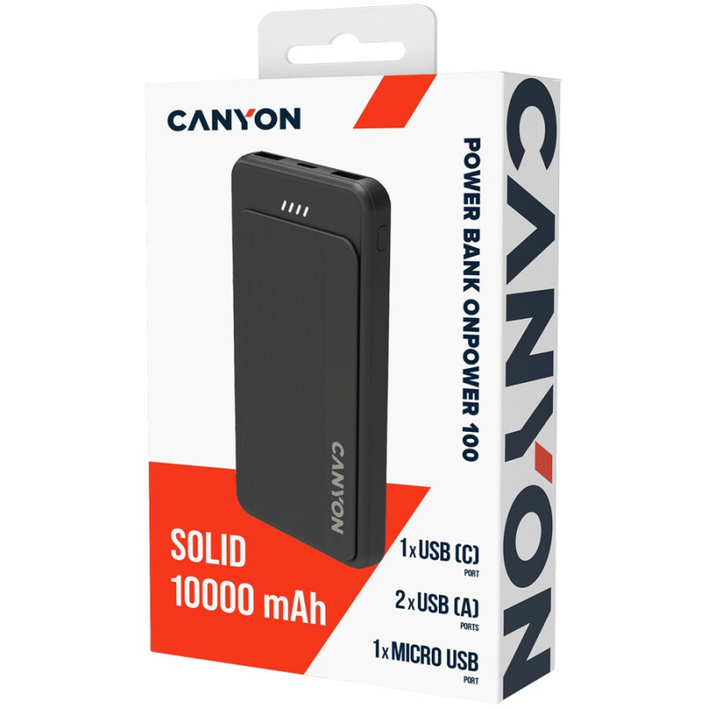 CANYON Powerbank OnPower 100 10000mAh čierna