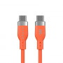 Targus HyperJuice Flex silikónový nabíjací kábel USB-C na USB-C, USB 2.0, 1,5 m, oranžový (HJ4011OGGL)