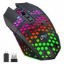 GameBox herná myš RGB 2,4GHz bezdrôtová duté puzdro + USB nabíjanie 1600 DPI čierna