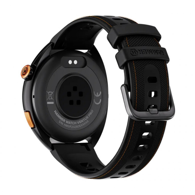 Hammer Ventus PRO smartwatch, GPS, 1,43 palca AMOLED, vodotesné, čierne