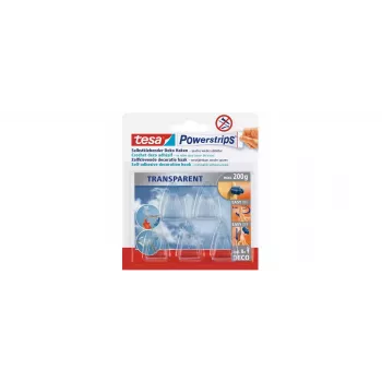 tesa Powerstrips® DECO háčiky SMALL, transparentné, 15 kusov (58900)
