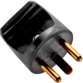 Microconnect sieťová vidlica (okrúhla), čierna