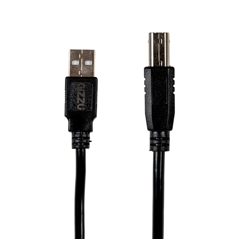 Gizzu USB 2.0 kábel k tlačiarni USB-A na USB-B, 1,5 m, čierny (GCPU2AB15)