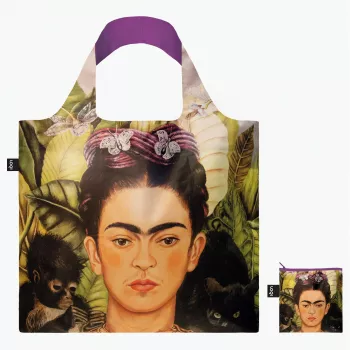 LOQI Frida Kahlo taška – Self Portrait with Hummingbird (Q_FK.SP.R)