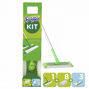 Swiffer Sweeper štartovacia sada s 11 utierkami (suché 8 ks + mokré 3 ks)