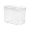 emsa sklenená dóza OPTIMA, obdĺžniková, 1,0 liter priehľadná/biela, tesnenie na čerstvosť, bez BPA, plast