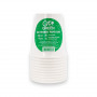 Gogreen Go Green kompostovateľné poháre 250 ml, 10 kusov, biele