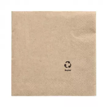 PAPSTAR obrúsky, 330 x 330 mm, 3-vrstvové, prírodné, 1/4 sklad, recyklovaný tissue, farebne potlačené