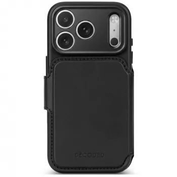 Decoded Leather Detachable Wallet kožené puzdro pre iPhone 18 Pro Max / 17 Pro Max, MagSafe, čierne