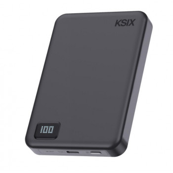 Ksix Powerbank Magslim 10000 mAh magnetický 15W USB-C PD 20W digitálny displej čierny