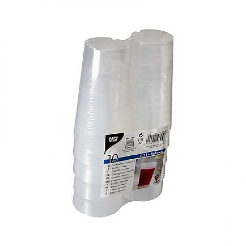 PAPSTAR viacnásobný pohár 7 cm 0,3 l priehľadný