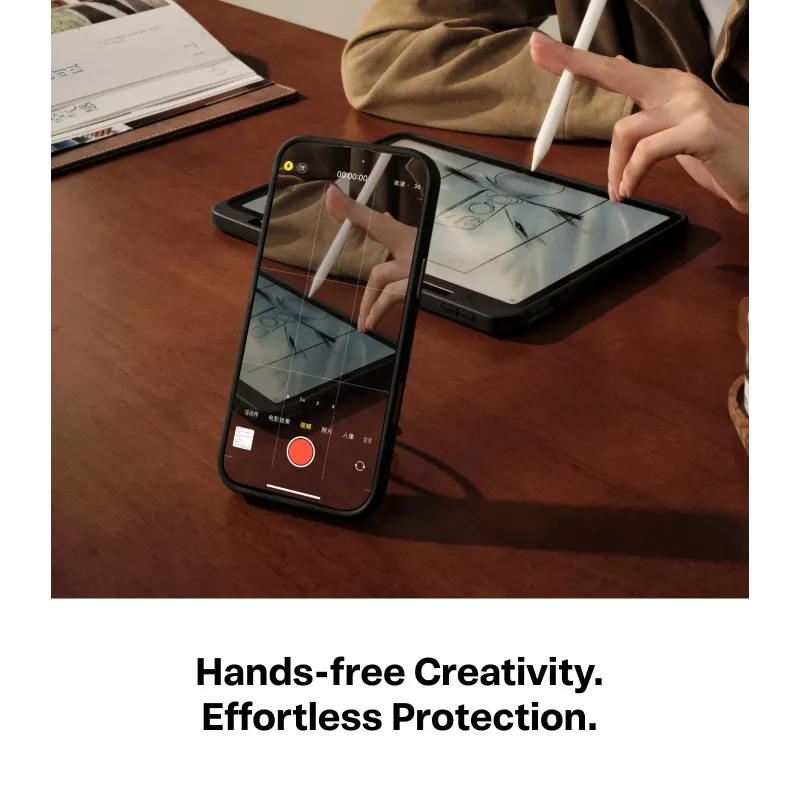 TORRAS Ostand Q3 VegSkin puzdro pre iPhone 18 Pro / 17 Pro, kompatibilné s MagSafe, modrá