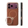 TORRAS Ostand Q3 VegSkin puzdro pre iPhone 18 Pro Max / 17 Pro Max, kompatibilné s MagSafe, hnedá