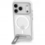 Decoded AntiMicrobial Hybrid Stand Backcover – puzdro so stojanom pre iPhone 18 Pro Max / 17 Pro Max, kompatibilné s MagSafe (priehľadné)