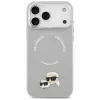 Puzdro Karl Lagerfeld Karl & Choupette Pins MagSafe pre iPhone 17 Pro sivá
