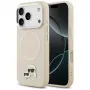 Puzdro Karl Lagerfeld Karl & Choupette Pins MagSafe pre iPhone 17 Pro Max béžová