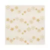 PAPSTAR „Golden Snowflakes“ vianočné obrúsky 330 x 330 mm, potlačené, 1/4 sklad, 3-vrstvové