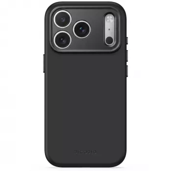 Decoded AntiMicrobial silikónový zadný kryt puzdro pre iPhone 18 Pro Max / 17 Pro Max, MagSafe, Carbon Black