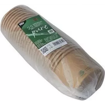 PAPSTAR pure poháre na polievku, okrúhle, 350 ml, hnedé, nebiehlený kartón z čerstvých vlákien s bio povrchovou úpravou
