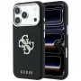 Guess hladké & veľké puzdro s logom zo strasov pre iPhone 18 Pro Max / 17 Pro Max, čierna
