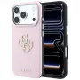 Guess hladké & veľké puzdro s logom zo strasov pre iPhone 18 Pro Max / 17 Pro Max, ružová