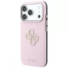 Guess hladké & veľké puzdro s logom zo strasov pre iPhone 18 Pro Max / 17 Pro Max, ružová