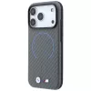 BMW M Carbon bedruckte Ring MagSafe puzdro pre iPhone 18 Pro / 17 Pro, antracit