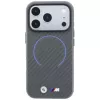 BMW M Carbon bedruckte Ring MagSafe puzdro pre iPhone 18 Pro / 17 Pro, antracit