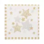 PAPSTAR obrúsky Stardust biele, zlaté 3-vrstvové 33,0 x 33,3 cm, 100 ks