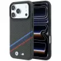 BMW M Quadrille Kevlar Print Tricolor Lines & Metal Logo MagSafe puzdro pre iPhone 18 Pro / 17 Pro, antracit