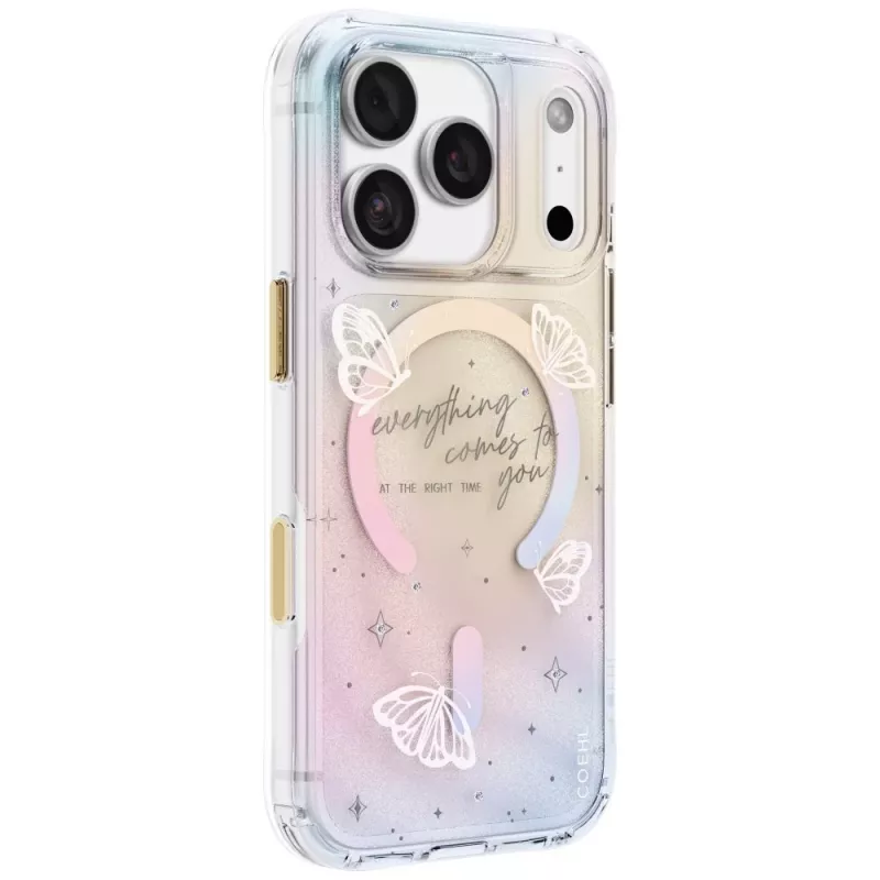 UNIQ Coehl Ellie puzdro pre iPhone 18 Pro / 17 Pro, magnetické nabíjanie, Prism Bloom