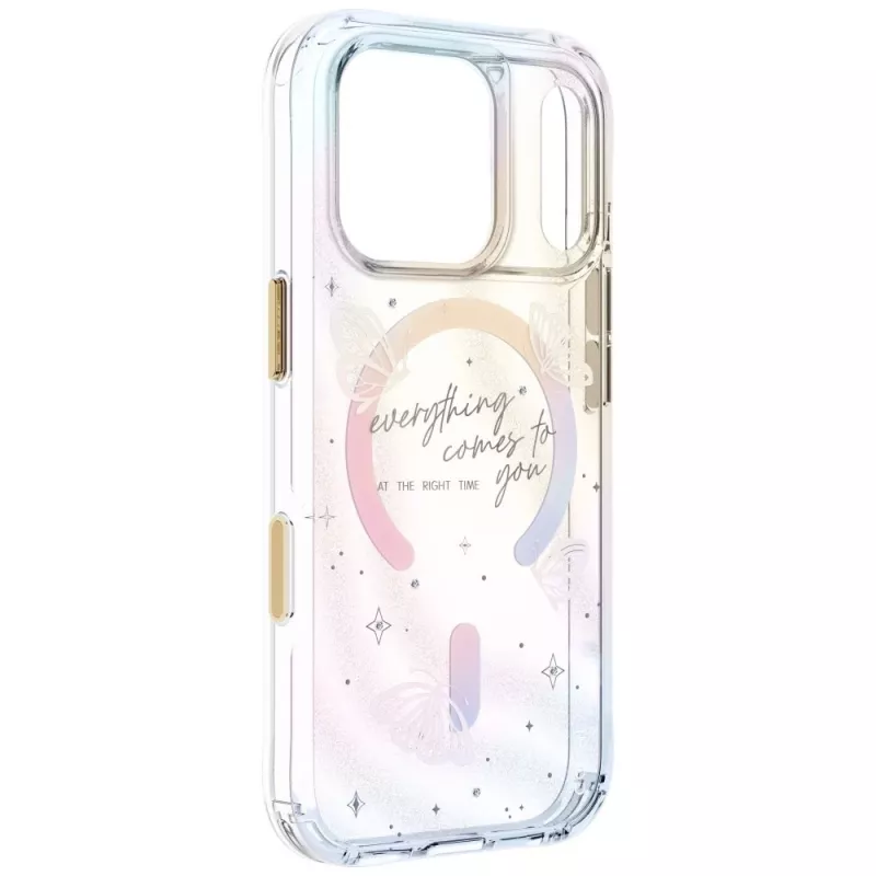 UNIQ Coehl Ellie puzdro pre iPhone 18 Pro / 17 Pro, magnetické nabíjanie, Prism Bloom