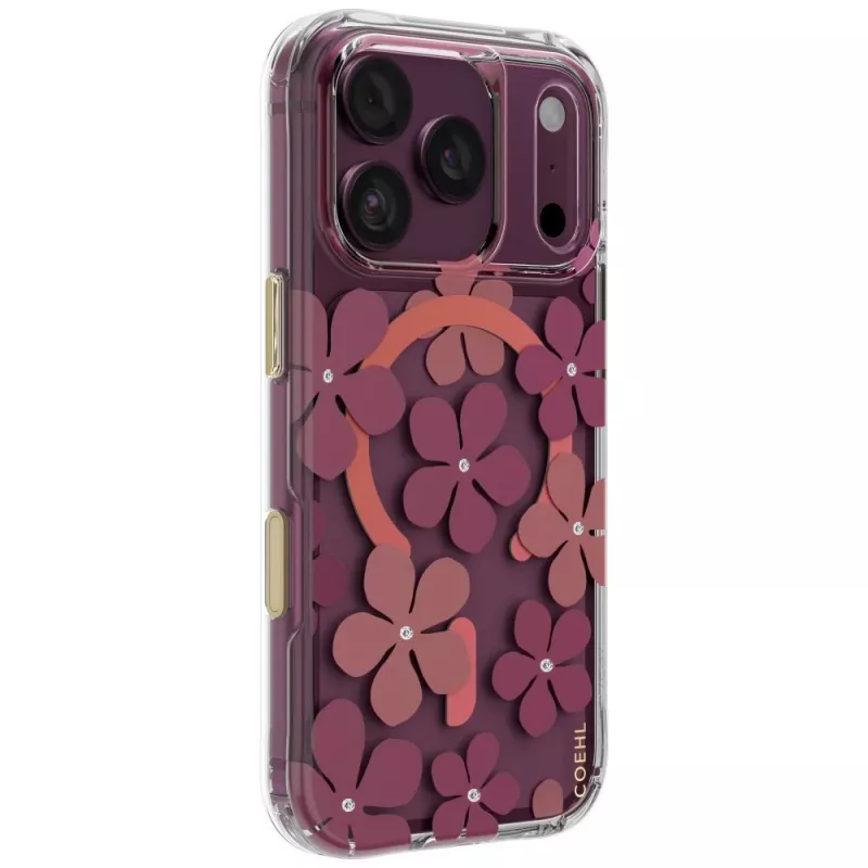 UNIQ Coehl Mila puzdro pre iPhone 18 Pro / 17 Pro, magnetické nabíjanie, bordová
