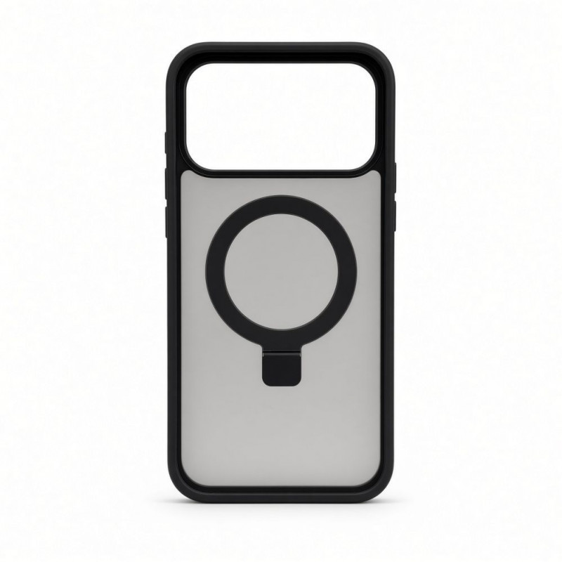 Evelatus Shield puzdro s MagSafe a stojanom pre Apple iPhone 18 Pro Max, matný prstenec, čierna