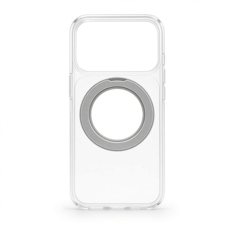 Evelatus Hybrid MagSafe puzdro s 360 kovovým stojanom pre Apple iPhone 18 Pro Max, PC+TPU, transparentné