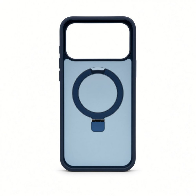 Evelatus Shield puzdro s MagSafe a stojanom pre Apple iPhone 18 Pro, matný prstenec, tmavomodrá