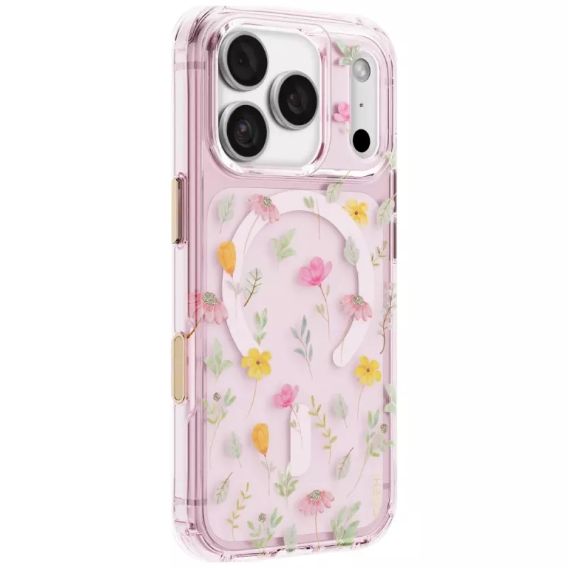 UNIQ Coehl Evie puzdro pre iPhone 18 Pro / 17 Pro, magnetické nabíjanie, ružová