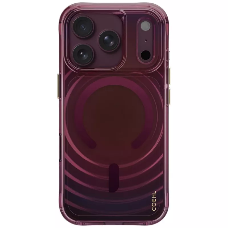 UNIQ Coehl Vela puzdro pre iPhone 18 Pro / 17 Pro, magnetické nabíjanie, bordová