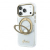 Guess HC MagSafe IML Ring Stand 360 Script Metal Logo puzdro pre Apple iPhone 18 Pro, transparentné
