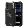 Guess SW zrnitý PU- & veľké Resin-Logo puzdro pre Apple iPhone 18 Pro, čierna