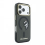 Karl Lagerfeld HC MagSafe IML Peekaboo Print & Metal Frame kryt pre Apple iPhone 18 Pro Max, čierny