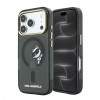 Karl Lagerfeld HC MagSafe IML Peekaboo Print & Metal Frame kryt pre Apple iPhone 18 Pro Max, čierny