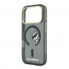 Karl Lagerfeld HC MagSafe IML Peekaboo Print & Metal Frame kryt pre Apple iPhone 18 Pro Max, čierny