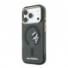 Karl Lagerfeld HC MagSafe IML Peekaboo Print & Metal Frame kryt pre Apple iPhone 18 Pro, čierny